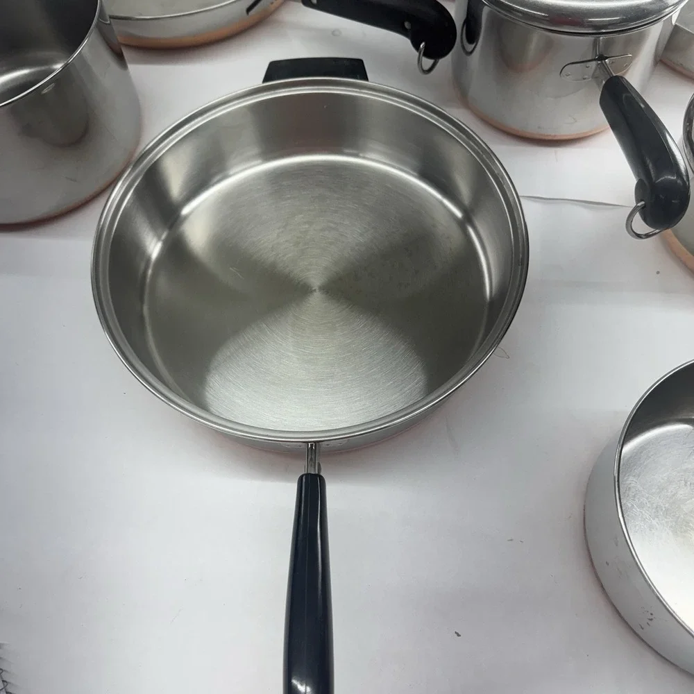 VTG 10 Pc Revere Ware 1801 Pots,Skillets, Lids   Clean. USA